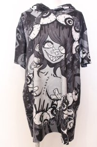 NieR Clothing / 擬人化パーカー  モノクロ O-25-08-08-045-PU-TO-IG-OS