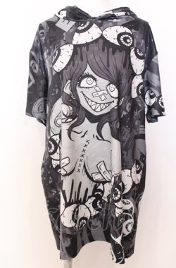画像1: NieR Clothing / 擬人化パーカー  モノクロ O-25-08-08-045-PU-TO-IG-OS