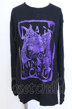 画像1: NieR Clothing / プリントカットソー 3XL ブラック×パープル O-25-08-08-047-PU-TO-IG-OS