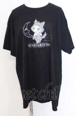 画像1: NieR Clothing / プリントTシャツ XL ブラック きぐるみNieRちゃん O-25-08-08-048-PU-TO-IG-OS