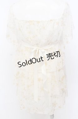 画像4: BATSU / ラメプリントティアードトップス  アイボリー O-25-08-08-049-PU-TO-IG-OS