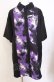 画像1: NieR Clothing / 半袖シャツ  ブラック×パープル O-25-08-08-050-PU-BL-IG-OS (1)