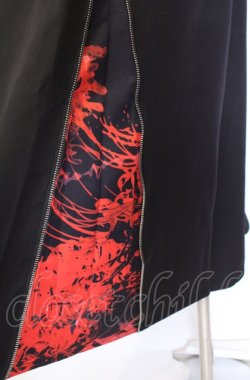画像3: NieR Clothing / WIDE ZIP PANTS【彼岸花】パンツ  ブラック×レッド O-25-08-08-005-PU-PA-IG-OS
