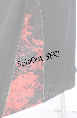 画像3: NieR Clothing / WIDE ZIP PANTS【彼岸花】パンツ  ブラック×レッド O-25-08-08-005-PU-PA-IG-OS