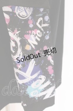 画像3: NieR Clothing / 取り外し可能アームカバー付きHOODIE フーディ  ブラック×マルチ O-25-08-08-052-PU-TO-IG-OS