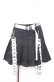 画像1: REFLEM / Dリングサス付きプリーツスカートパンツ  ブラック×ホワイト O-25-08-08-006-PU-PA-IG-OS (1)