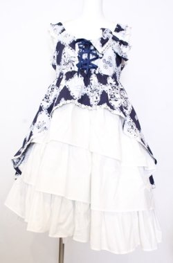 画像1: ALICE and the PIRATES / トランプアリスジャンパースカートII型  ネイビー×シロ O-25-08-08-010-PA-OP-IG-OS