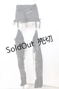 h.ANARCHY / レッグカバー付きショートパンツ  ブラック O-25-08-08-002-HN-PA-IG-OS
