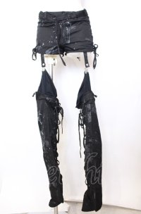 h.ANARCHY / レッグカバー付きショートパンツ  ブラック O-25-08-08-002-HN-PA-IG-OS