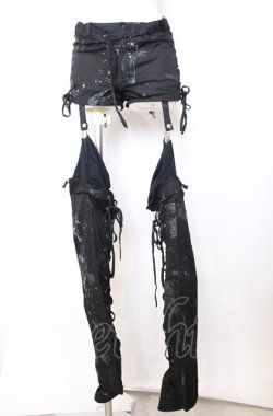 画像1: h.ANARCHY / レッグカバー付きショートパンツ  ブラック O-25-08-08-002-HN-PA-IG-OS