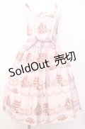 axes femme kawaii / お菓子の家柄ジャンスカ  ピンク O-25-08-08-011-AX-OP-IG-OS