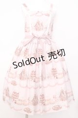 axes femme kawaii / お菓子の家柄ジャンスカ  ピンク O-25-08-08-011-AX-OP-IG-OS