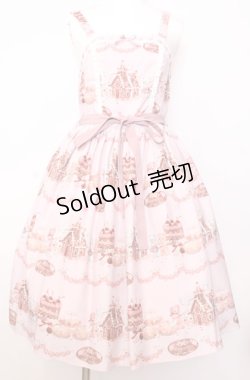 画像1: axes femme kawaii / お菓子の家柄ジャンスカ  ピンク O-25-08-08-011-AX-OP-IG-OS