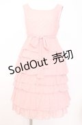Emily Temple cute / 水玉ティアードワンピース  ピンク O-25-08-08-012-ET-OP-OW-OS