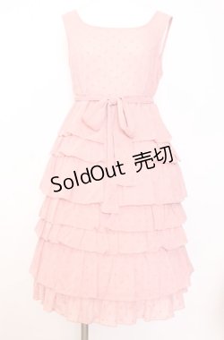 画像1: Emily Temple cute / 水玉ティアードワンピース  ピンク O-25-08-08-012-ET-OP-OW-OS