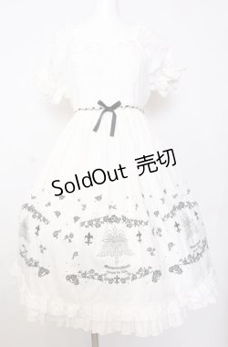 画像1: metamorphose / 羽根十字架柄刺繍入り半袖ワンピースセット【ワンピース単品】  シロ O-25-08-08-016-ME-OP-IG-OS