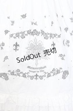 画像2: metamorphose / 羽根十字架柄刺繍入り半袖ワンピースセット【ワンピース単品】  シロ O-25-08-08-016-ME-OP-IG-OS