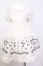 画像3: metamorphose / 羽根十字架柄刺繍入り半袖ワンピースセット【ワンピース単品】  シロ O-25-08-08-016-ME-OP-IG-OS (3)