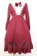 画像1: Amavel / Secret Rose Gardenワンピース F ワイン O-25-08-08-018-CA-OP-OW-OS (1)