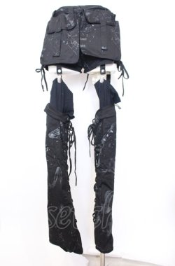 画像4: h.ANARCHY / レッグカバー付きショートパンツ  ブラック O-25-08-08-002-HN-PA-IG-OS