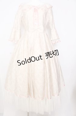 画像1: Victorian maiden / ダマスクキャットアントワネットドレス  ピンクベージュ O-25-08-08-020-CL-OP-OW-OS