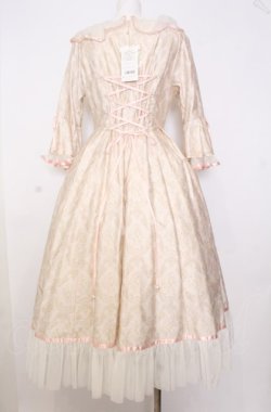 画像5: Victorian maiden / ダマスクキャットアントワネットドレス  ピンクベージュ O-25-08-08-020-CL-OP-OW-OS
