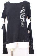PEACE NOW / セパレートスリーブカットソー M ブラック O-25-08-08-023-PU-TO-IG-OS
