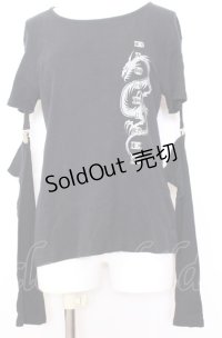 PEACE NOW / セパレートスリーブカットソー M ブラック O-25-08-08-023-PU-TO-IG-ZT238