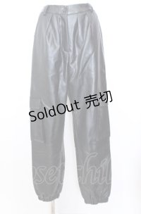 NieR Clothing / PU LEATHER 4POCKET PANTS【内側ふわもこ防寒】 パンツ  ブラック O-25-08-08-003-PU-PA-IG-ZT-CL001