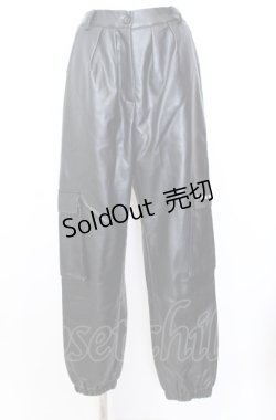 画像1: NieR Clothing / PU LEATHER 4POCKET PANTS【内側ふわもこ防寒】 パンツ  ブラック O-25-08-08-003-PU-PA-IG-ZT-CL001