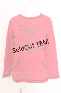 MILK / ガールプリントトレーナー  アカ O-25-08-08-025-ML-TO-IG-ZT484