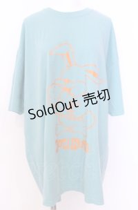 Candy Stripper / MAD NESS BIG TEE Tシャツ  グリーン O-25-08-08-026-PU-TS-IG-ZT038