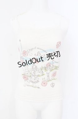 画像1: BABY,THE STARS SHINE BRIGHT / オズの魔法使いプリントキャミソール  シロ O-25-08-09-001-BA-TO-IG-OS