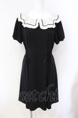 画像1: axes femme POETIQUE / レースアップデザインワンピース  クロ O-25-08-09-030-AX-OP-IG-OS