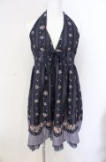 axes femme POETIQUE / フルーツプリントワンピース  ネイビー O-25-08-09-032-AX-OP-IG-OS