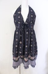 axes femme POETIQUE / フルーツプリントワンピース  ネイビー O-25-08-09-032-AX-OP-IG-OS