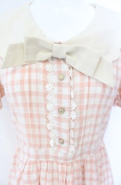 画像2: axes femme POETIQUE / スカラップ襟半袖ワンピ  ピンク系 O-25-08-09-033-AX-OP-IG-OS
