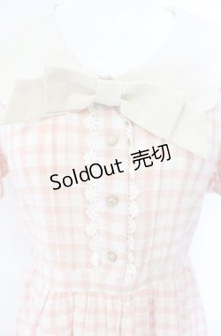 画像2: axes femme POETIQUE / スカラップ襟半袖ワンピ  ピンク系 O-25-08-09-033-AX-OP-IG-OS