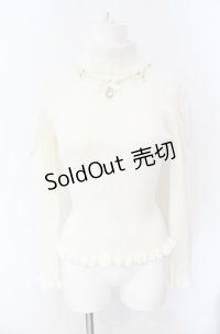LIZ LISA / ネックレス付リブニットトップス  オフ O-25-08-09-034-LO-TO-IG-OS