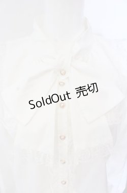 画像2: NOEMIE / ボウタイブラウス  シロ O-25-08-09-035-LO-BL-IG-OS