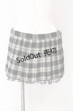 画像1: LIZ LISA / チェックプリーツミニスカート【旧タグ】  ブラック×ホワイト O-25-08-09-044-LO-SK-IG-OS