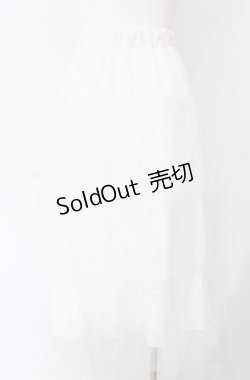 画像3: evelyn / ラメチュールロングスカート  シロ O-25-08-09-047-LO-SK-IG-ZT371