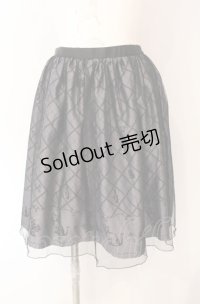 axes femme POETIQUE / チュール重ねねこ柄スカート  クロ O-25-08-09-048-AX-SK-IG-OS