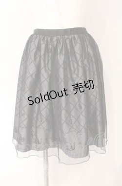 画像1: axes femme POETIQUE / チュール重ねねこ柄スカート  クロ O-25-08-09-048-AX-SK-IG-OS