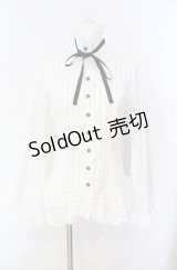 PEACE NOW / スクエアノーカラーブラウス M ホワイト O-25-08-09-005-PU-BL-IG-OS