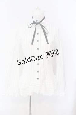 画像1: PEACE NOW / スクエアノーカラーブラウス M ホワイト O-25-08-09-005-PU-BL-IG-OS
