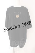 Rojita / フェイスベアーTシャツ  クロ O-25-08-09-055-LO-TS-IG-OS