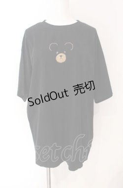 画像1: Rojita / フェイスベアーTシャツ  クロ O-25-08-09-055-LO-TS-IG-OS
