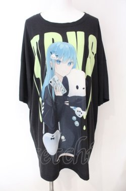 画像1: TRAVAS TOKYO / × ポチャッコ コラボ TEE  ブラック O-25-08-09-056-PU-TO-IG-OS