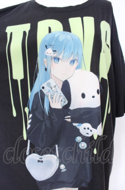 画像2: TRAVAS TOKYO / × ポチャッコ コラボ TEE  ブラック O-25-08-09-056-PU-TO-IG-OS